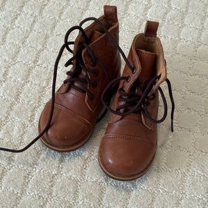 Classic Toddler Brown Lace-Up Boots
